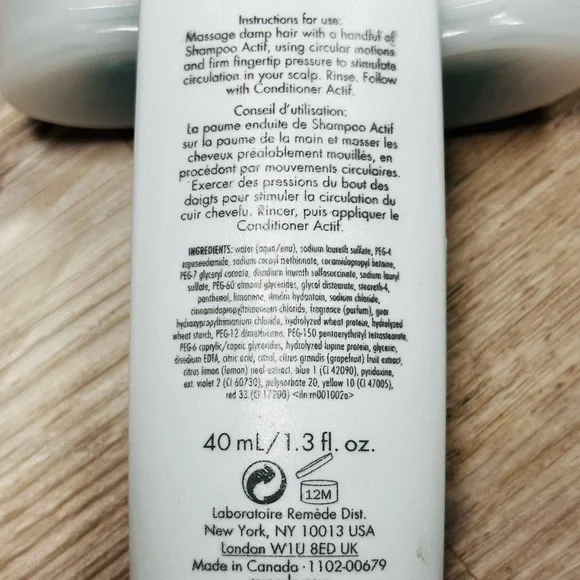 3 Pack LABORATOIRE REMEDE shampoo ACTIF. - Picture 5 of 5